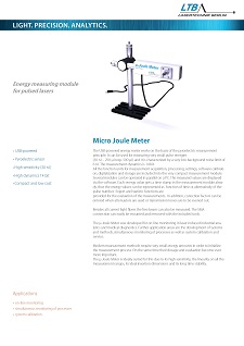 Joule Meter data sheet preview