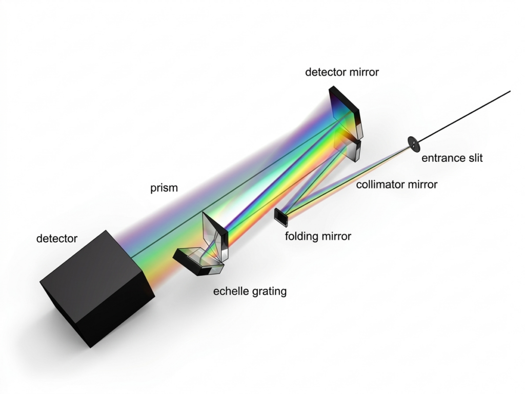 optical layout of an echelle scpectrometer